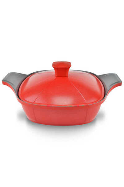 Akdeniz Kendinden Kulplu 26 Cm Basık Kare Döküm Tencere