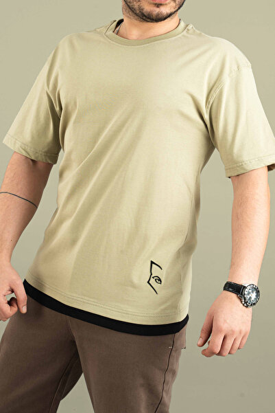 bombe Men's Crew Neck Semi-Oversize Printed T-Shirt