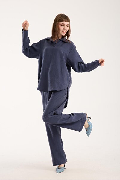 Store Silky Softness Modal Fabric Relaxed Fit Long Shirt + Pants Set (2 Pieces)