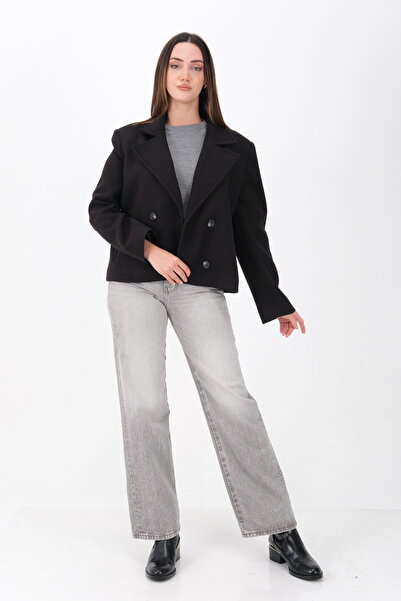 sdf line Kısa Kruvaze Premium Kalite Kaşe Kumaş Rahat Kalıp KABAN