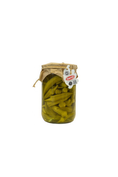 Soral Bamya Turşuşu Cam Kavanoz 660cc 350 gr