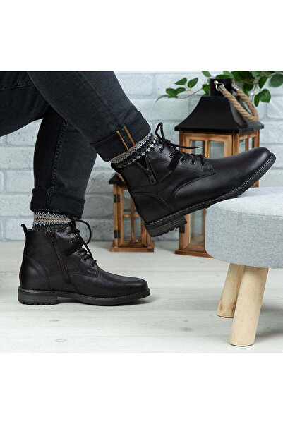 Demalis Ghete bărbați piele naturală 850 Negru