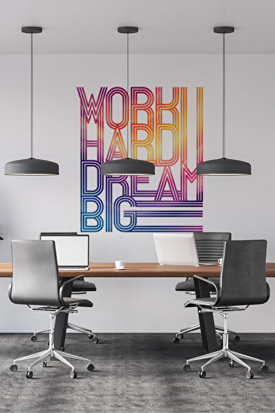 SDİGİTAL Motivasyon Yazılı Tipografi Duvar Sticker – 4 Ölçü Seçeneği | Ofis v...