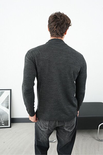 TÜZeMEN Sleeve and Waist Elasticated Half Turtleneck Knitwear