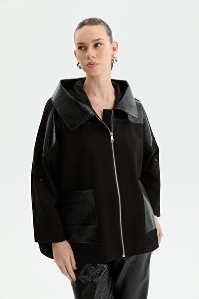 roibyardaözmen Tasarım,Rugan Detaylı,Kapşonlu Ceket