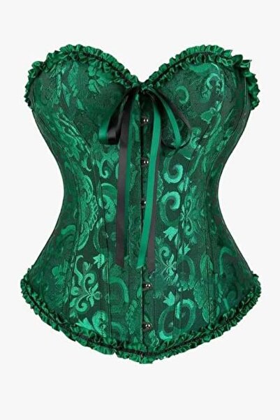 Bikini Mayokini Dünyası Enissa Embroidered Corset - Dark Green