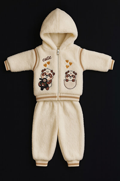 eomix kids Winter Baby Set. The Hat Has a Zipper and Embroidery.