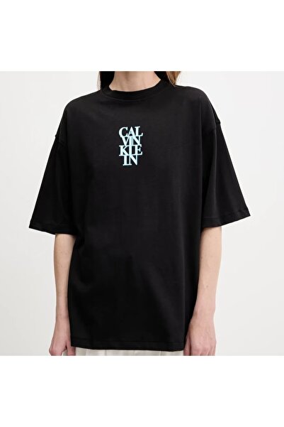 Calvin Klein Tricou SS Oversize Tricou cu logo îndrăzneț