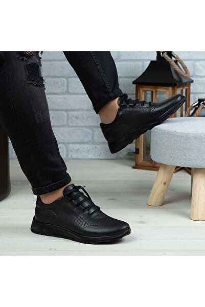 Demalis Pantofi sport bărbați piele naturală 447 Negru Box