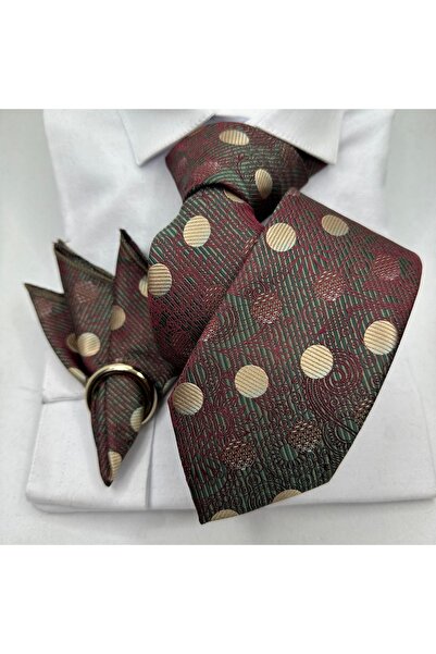 ilayda emir Erkek yaka mendili puantiye desenli kravat