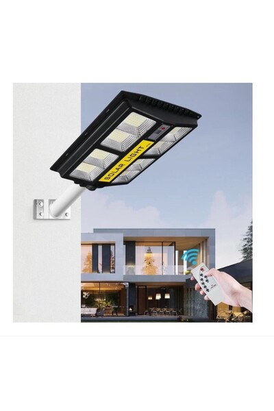 Flippy Ηλιακός Φωτιστικός Δρόμου Flippy, 720 LED, IP65, 500W, 15AH, Αισθητήρας Κίνησης, 44,5x34,7 Cm, Μαύρο