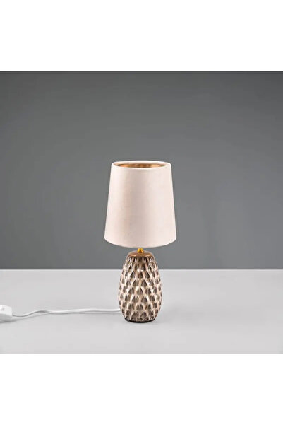 Trio Lighting ARIANA Table Lamp, beige velvet, E14 - TRIO