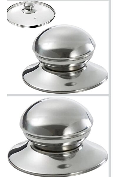 Alvin Paslanmaz Çelik Tencere Tava Kapağı Kulp Seti – Isıya Dayanıklı 2’li Un...