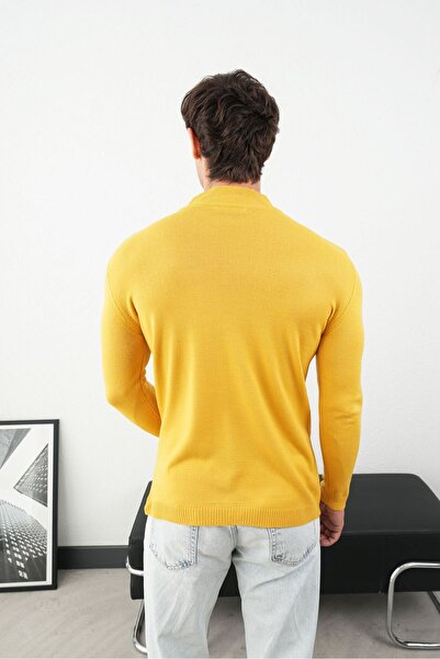 TÜZeMEN Sleeve and Waist Elasticated Half Turtleneck Knitwear