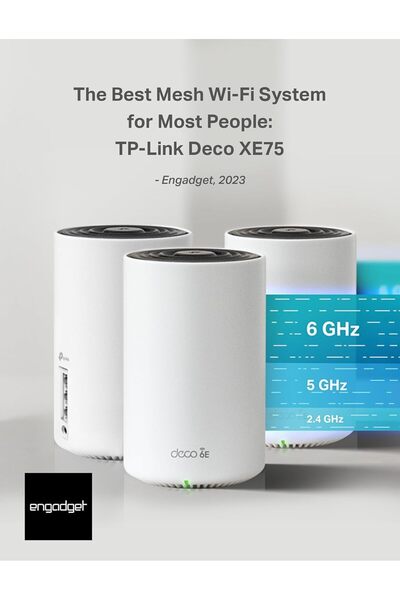 TP-LINK نظام شبكة واي فاي 6E ثلاثي النطاق من Deco AXE5400 (Deco XE75) - عبوتان