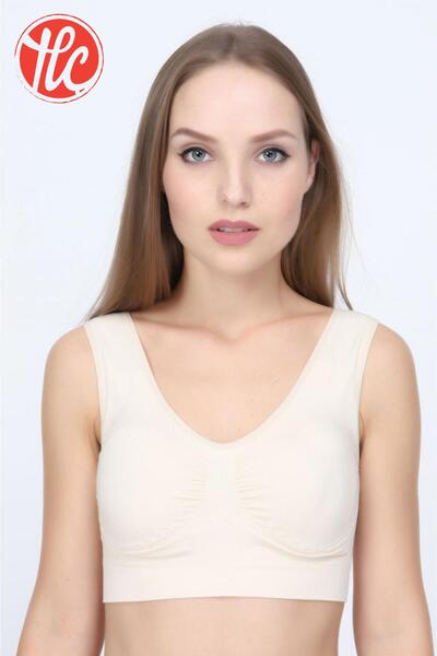 Q-EN Women's Bamboo Fabric Thick Strap Comfortable Bustier with Pockets