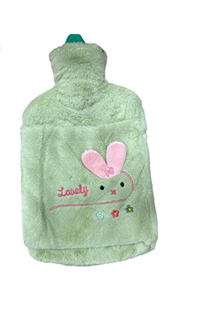 Alvin حقيبة ماء ساخن مع جيب من القطيفة باللون الأخضر