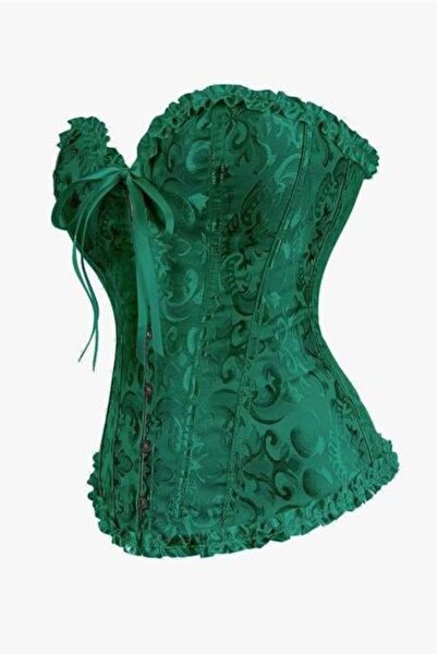 Bikini Mayokini Dünyası Enissa Embroidered Corset - Dark Green