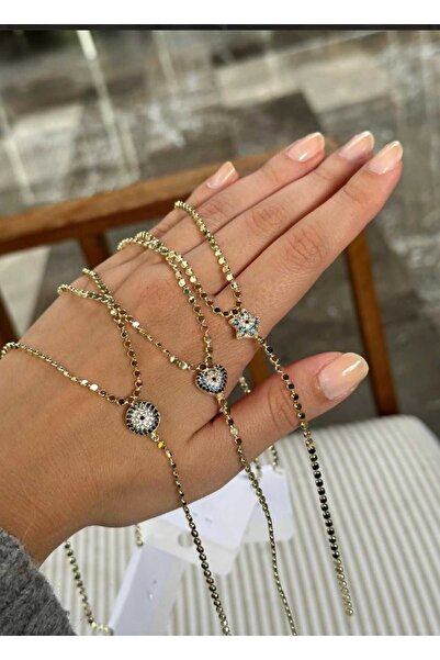 Bubbleatelier Çelik nazar boncuklu pul kolye