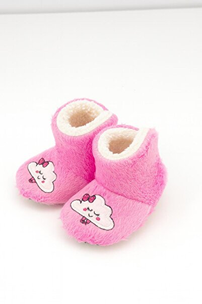 Kiçi Non-Slip Sole, Organic, Cotton Lined, Anti-Sweat, Anti-Cold Pink Cloud B...