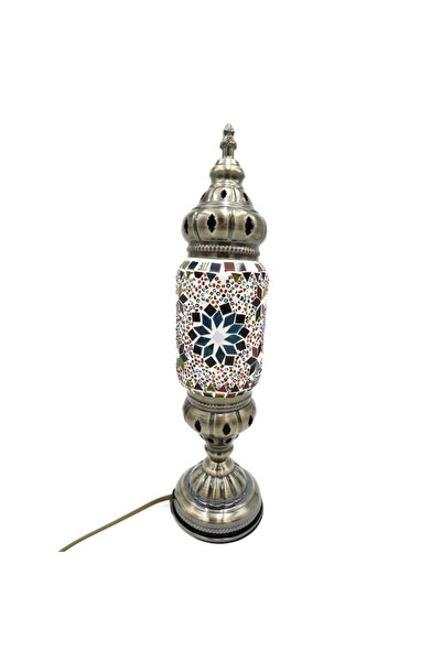 ABS Handmade glass mosaic table lamp, multicolor, oriental, 42 cm (H04)