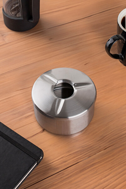 Porsima Stainless Steel Metal Ash Tray - Windproof Ashtray with Lid