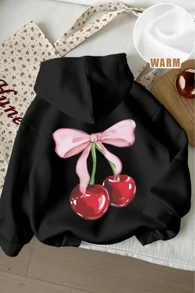 Oksit Унисекс суитшърт с принт от памук и череша на гърба