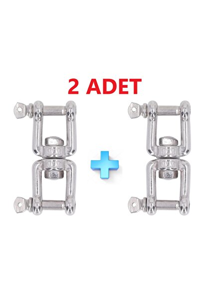 MARİNE TOWN 2 Adet Paslanmaz Fırdöndü. 10mm. Çift Kilitli Fırdöndü. Çapa Fırdöndüsü