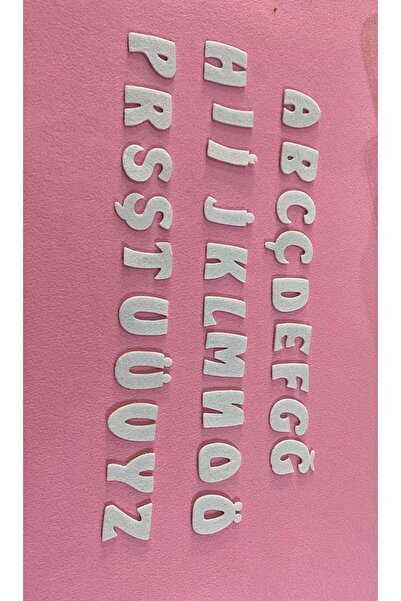 HIZIROĞLU AHŞAP KEÇE BÜYÜK ALFABE HARF BEYAZ RENK