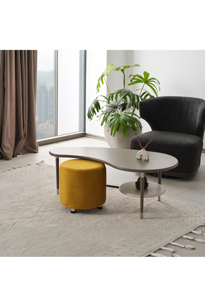 CEYHUL BEAN PUFLU DEMONTE ORTA SEHPA SET