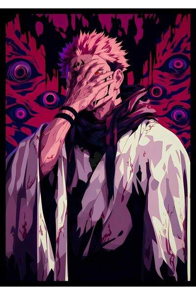 BONANZA Jujutsu Kaisen Sukuna Art Ahşap Poster