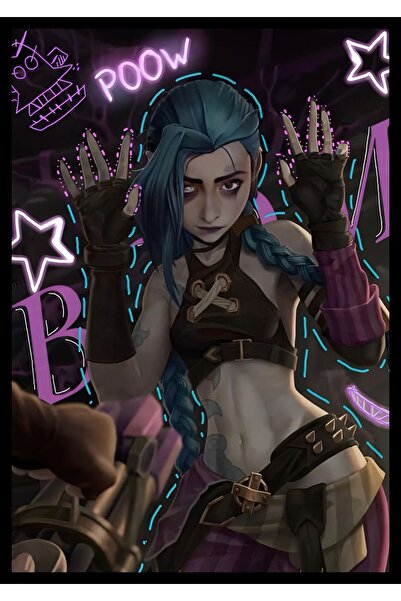 BONANZA Arcane Jinx League of Legends Ahşap Poster