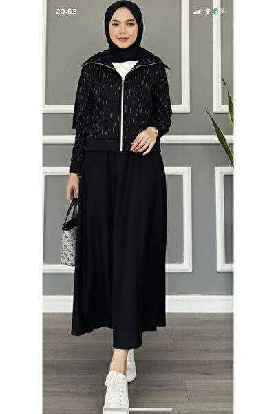 MODA işleme detaylı eteklı takım