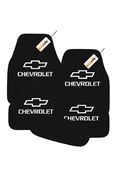 trivexa Chevrolet Logolu Siyah Oto Halı Paspas Takımı 5 Parça Kaymaz Tabanlı ...