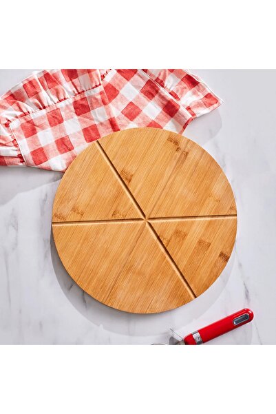 Karaca Bambu Lezza Pizza Cutting Board and Presentation Tray