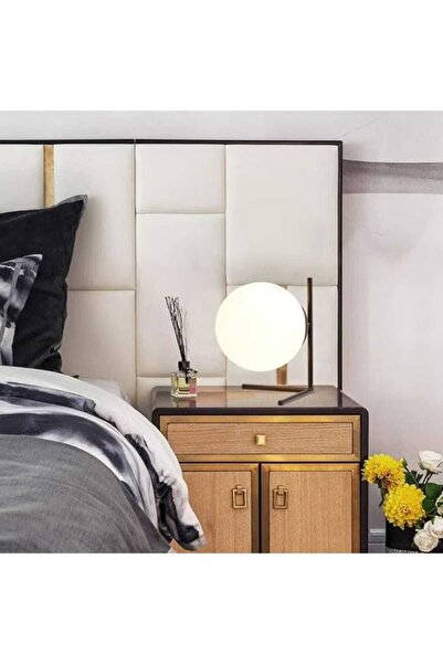 luminastar Table lamp, 1 white globe, G9 socket, black body