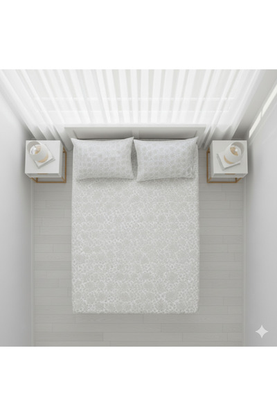 pınarhome collectıon ''Pazen'' Fabric 100% Cotton (Nostalgic Patterns That Will Remind You of 90S) Elastic Fitted Sheet+ Pillowcase)