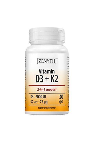 Zenyth Pharmaceuticals Supliment alimentar Vitamina D3 + K2, Zenyth, 30 capsule