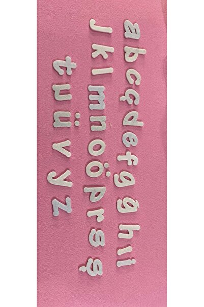 HIZIROĞLU AHŞAP KEÇE KÜÇÜK ALFABE HARF BEYAZ RENK