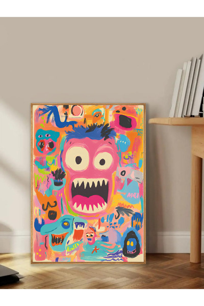 Tuba Decor Tablo dintr-o singură bucată cu rame din lemn pentru sufragerie, s...