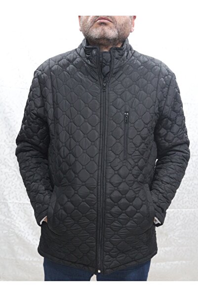Bilgiçler Men's Hooded Black Coat