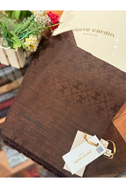 Pierre Cardin Pamuk İpek Monogram Şal