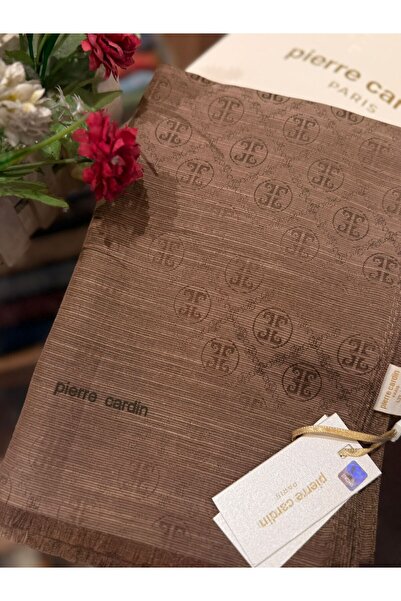 Pierre Cardin Pamuk İpek Monogram Şal