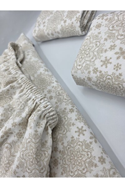 pınarhome collectıon ''Pazen'' Fabric 100% Cotton (Nostalgic Patterns That Will Remind You of 90S) Elastic Fitted Sheet+ Pillowcase)