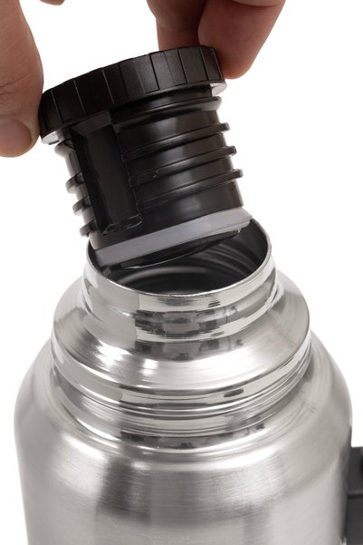 Le Paon 1 Lt. Stainless Steel Thermos with Folding Handle Leakproof Keeps Hot for 24 Hours and Cold for 48 Hours Bpa Free