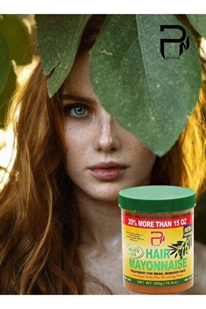 PYRON علاج المايونيز للشعر التالف والضعيف بالأعشاب العضوية وزيت الزيتون وبروت...