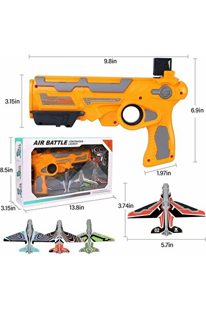 Flippy Toy plane launcher set, Air Battle, Orange