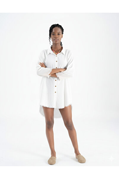 FCC HOME ADEL Women's Muslin Dress Natural