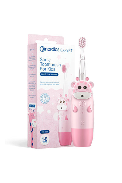 Nordics فرشاة أسنان سونيك للأطفال Ca910 وردية اللون على شكل زرافة