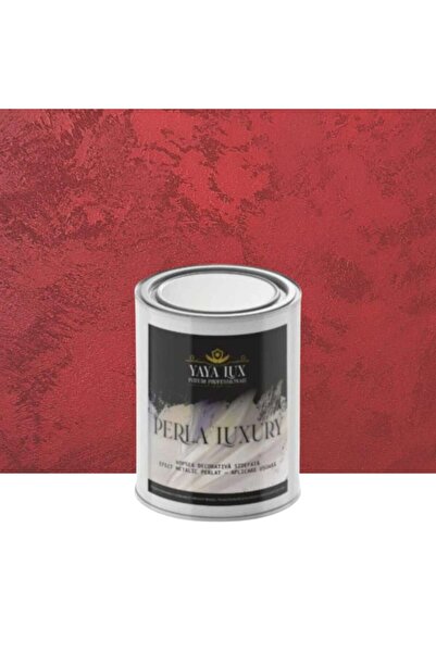 YaYa Color Luxury Decorative Paint, Perla Luxury with Pearl Flakes, Cherry Red, 0.5 Liters